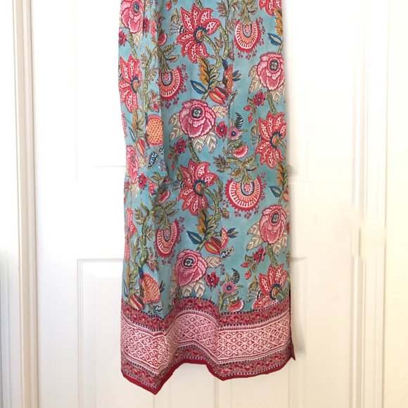 Hand Block Print Anokhi Kaftan - Picture 2 of 3